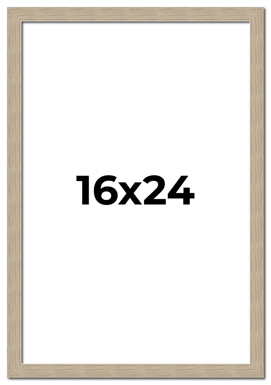 16x24 Thin Barnwood Picture Frame with UV-Resistant Acrylic & Acid Free Backing, Available in 2 Paint Finishes - Grey and Black